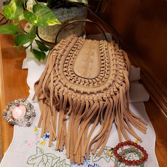 NWOT Aimee Kestenberg Leather Fringe Crossbody Bag - Picture 11 of 11